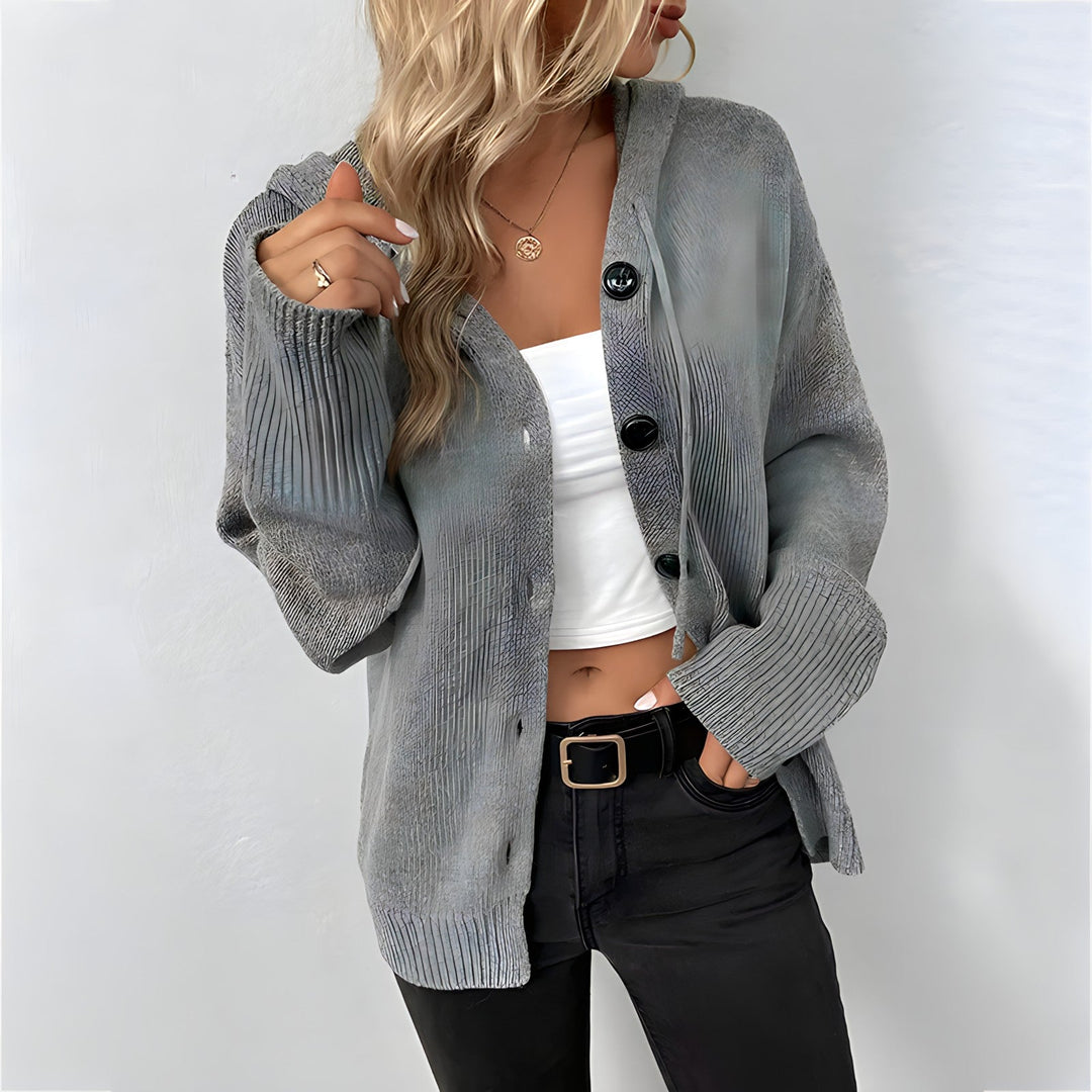 W&W Mode Strickjacke | Elegante bequeme Strickjacke mit Kapuze
