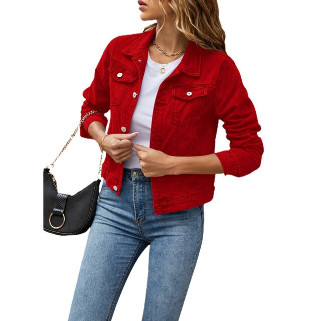 W&W Mode | Lässige Jacke Im Denim Look Für Frauen