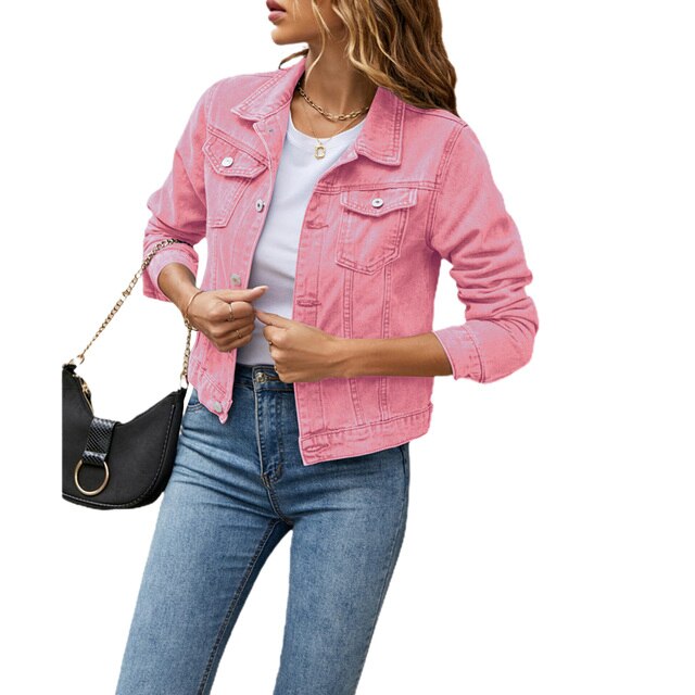 W&W Mode | Lässige Denim Look Jacke Für Damen