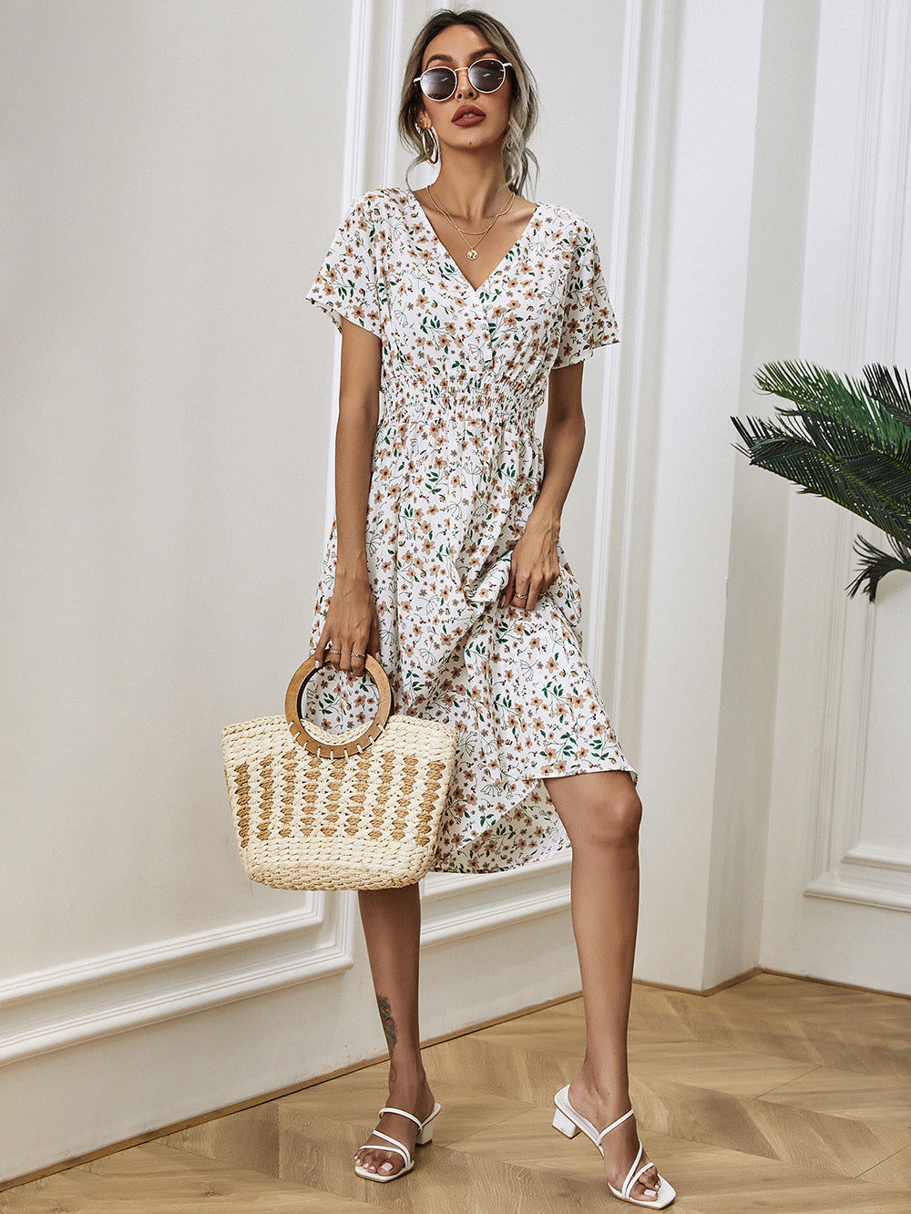 W&W Mode | Damen Kleid mit Blumenmuster
