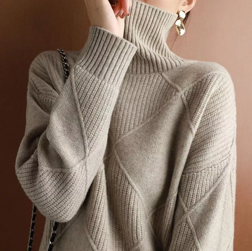 W&W Mode Hannover - Lose Rollkragenpullover Strickjacke