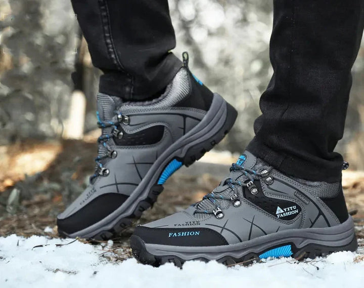 W&W Mode | Wasserdicht Vegan Leder Trekkingschuhe Herrenschuhe