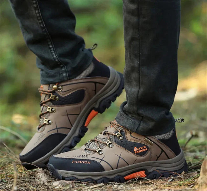 W&W Mode | Wasserdicht Vegan Leder Trekkingschuhe Herrenschuhe