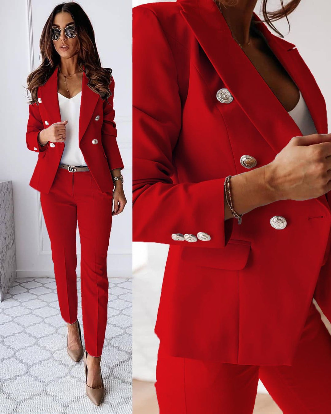 W&W Mode | Eleganter Hosenanzug Mit Jacke & Hose