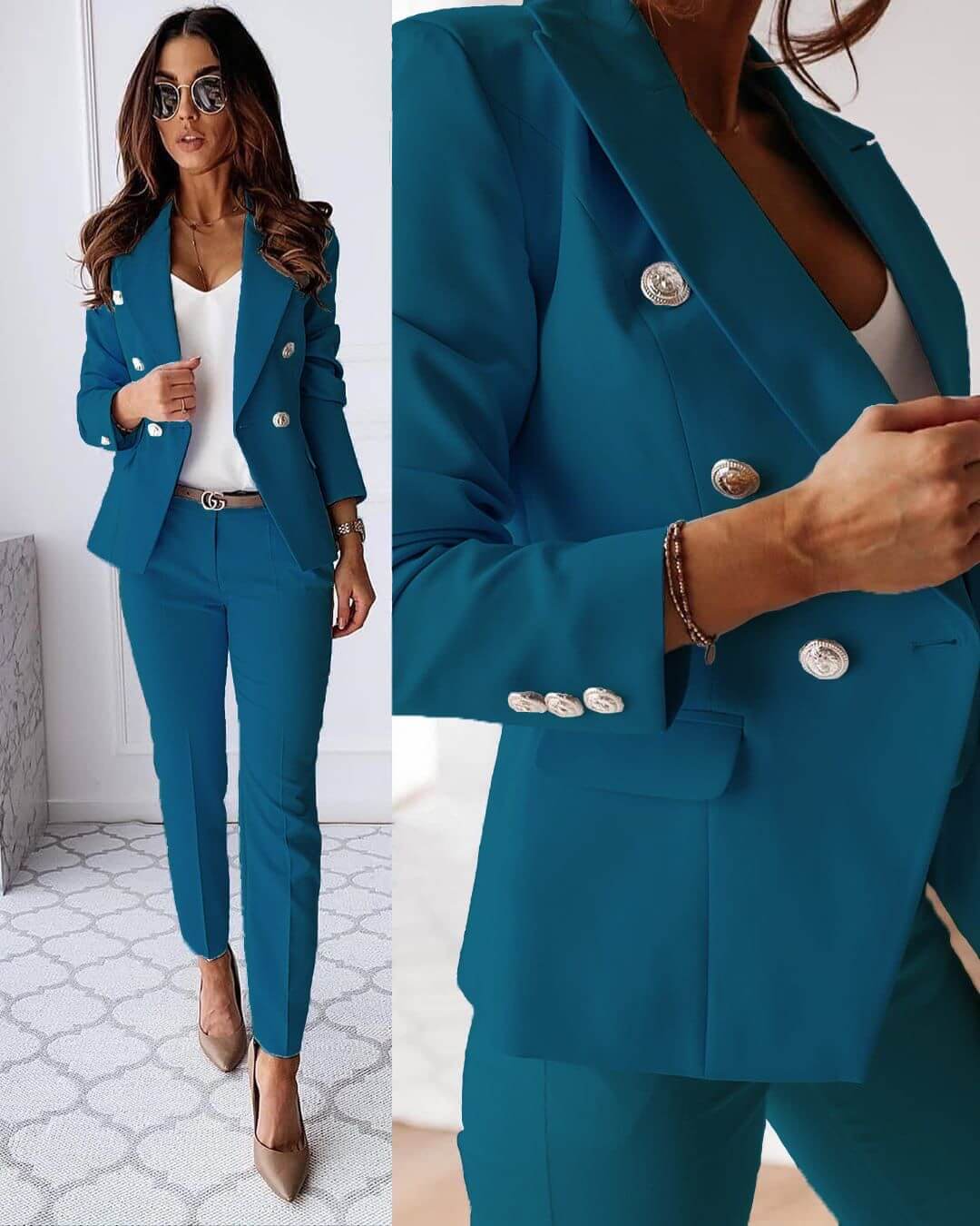W&W Mode | Eleganter Hosenanzug Mit Jacke & Hose