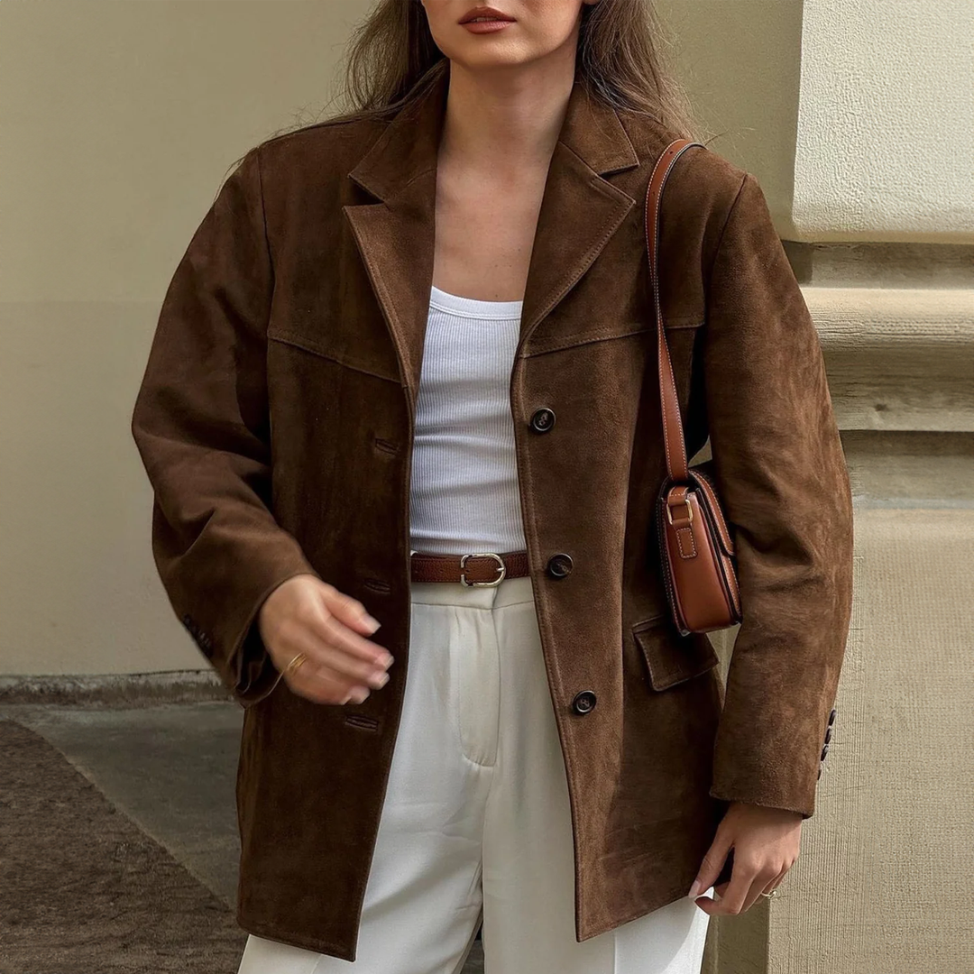 W&W Mode | Vintage Übergröße Blazerjacke Damenjacken
