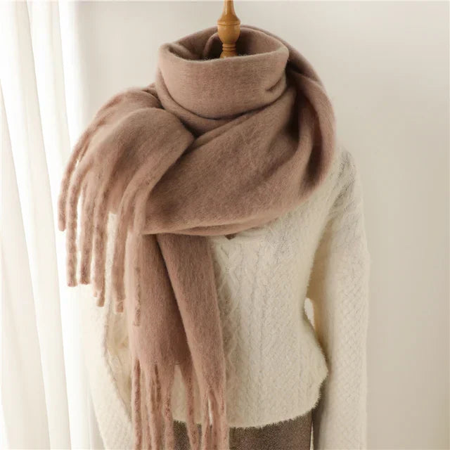 W&W Mode | oversized Schal - weicher Woll Damen Wickel