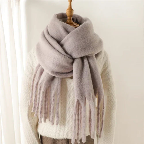 W&W Mode | oversized Schal - weicher Woll Damen Wickel