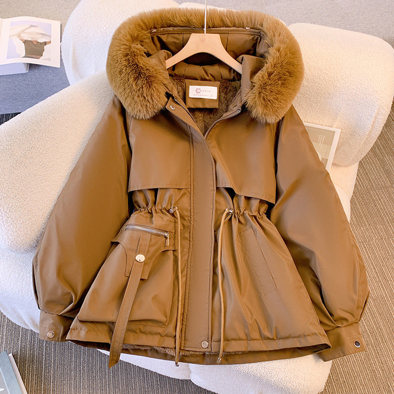 W&W Mode - Women's Hooded Winter Parka Jacke mit Kordelzug