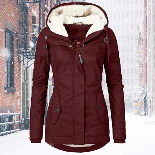 W&W Mode | Kapuze | Reißverschluss | Winterjacke | Damenjacke