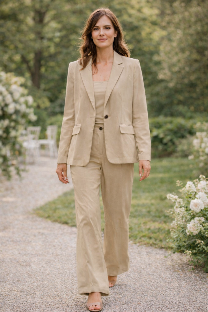W&W Mode Damen Anzug Set Blazer Hose elegant Zweiteiler