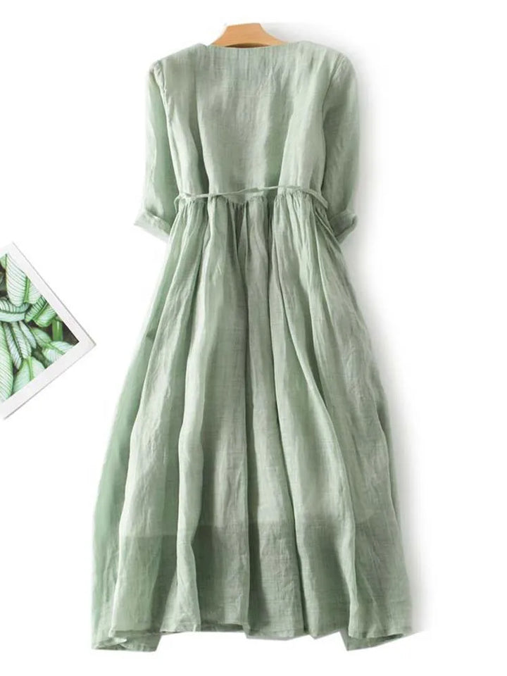 W&W Mode | Elegante Leinenkleid