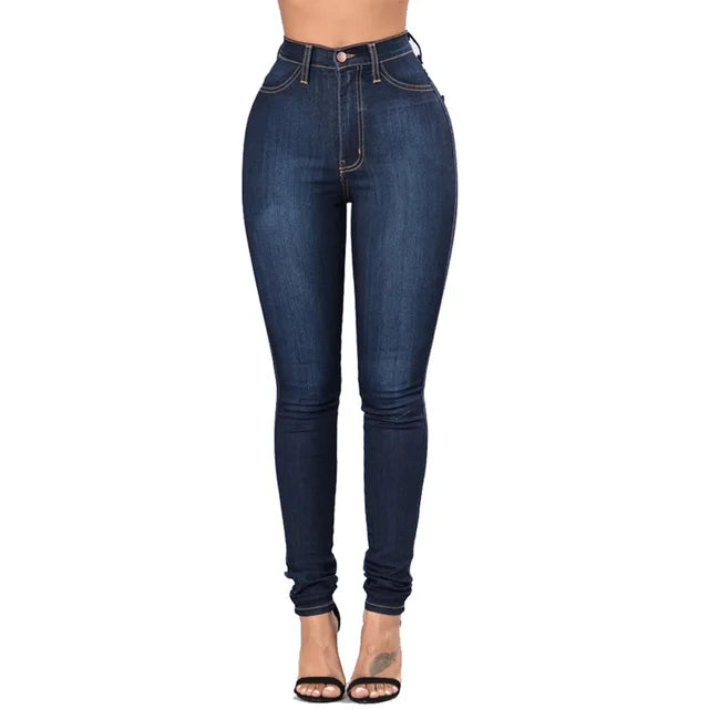 W&W Mode - Hohe Taille Skinny Büro-Damenjeans