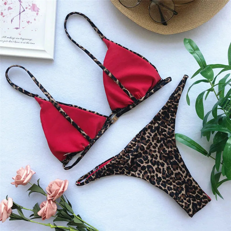 W&W Mode | Luxus Sommer Bikini Set Sexy Tier Leopard