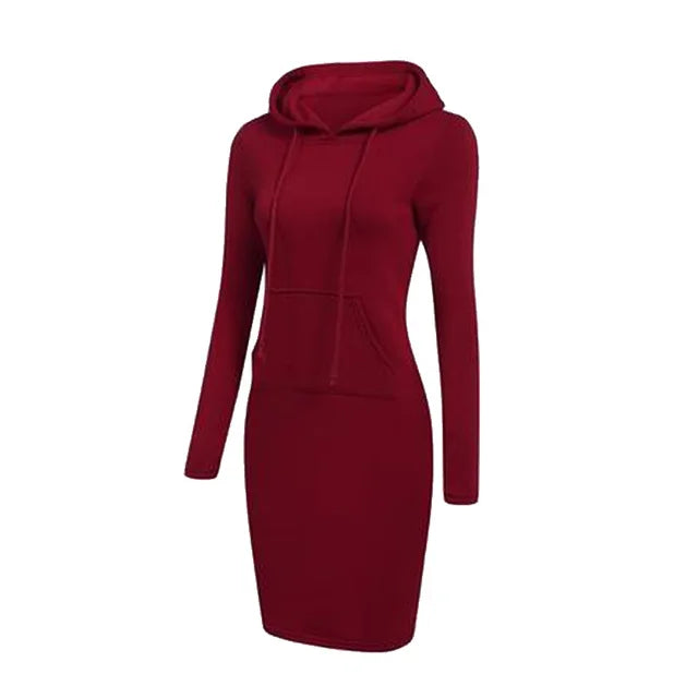 W&W Mode - Sweatshirt Kleid mit Kapuze