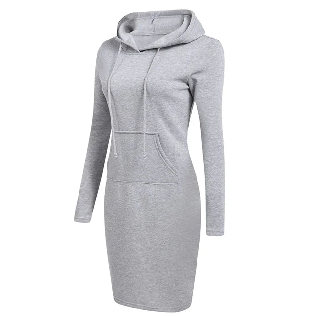 W&W Mode - Sweatshirt Kleid mit Kapuze