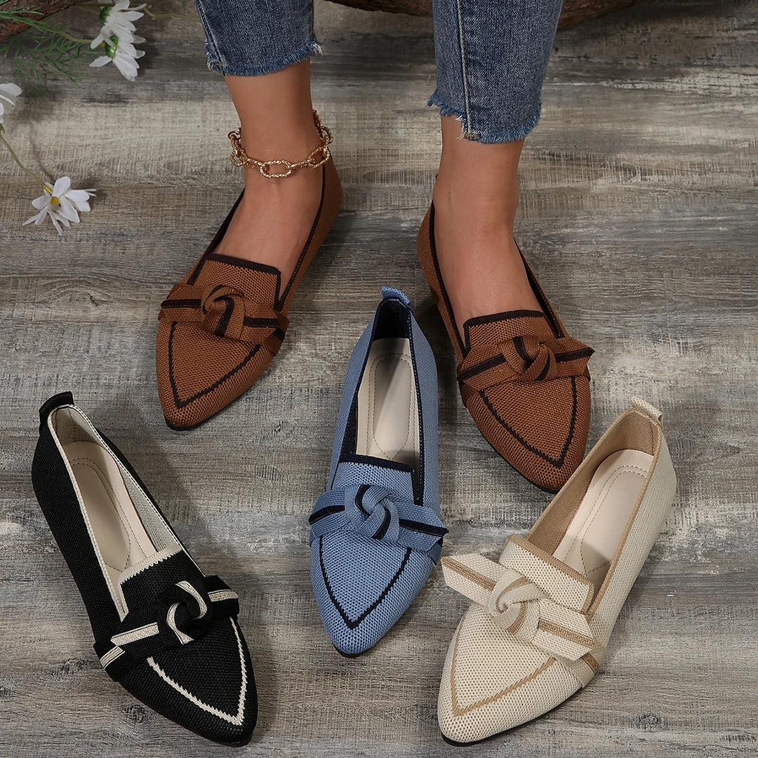 W&W Mode | Schicke Flache Schuhe mit Spitze und Schleifendetail