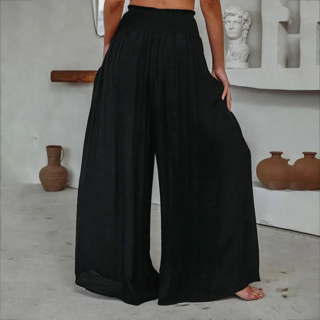 W&W Mode - Eleganz Entfesselt: Hochtaillierte Palazzo-Perfektion für Frauen