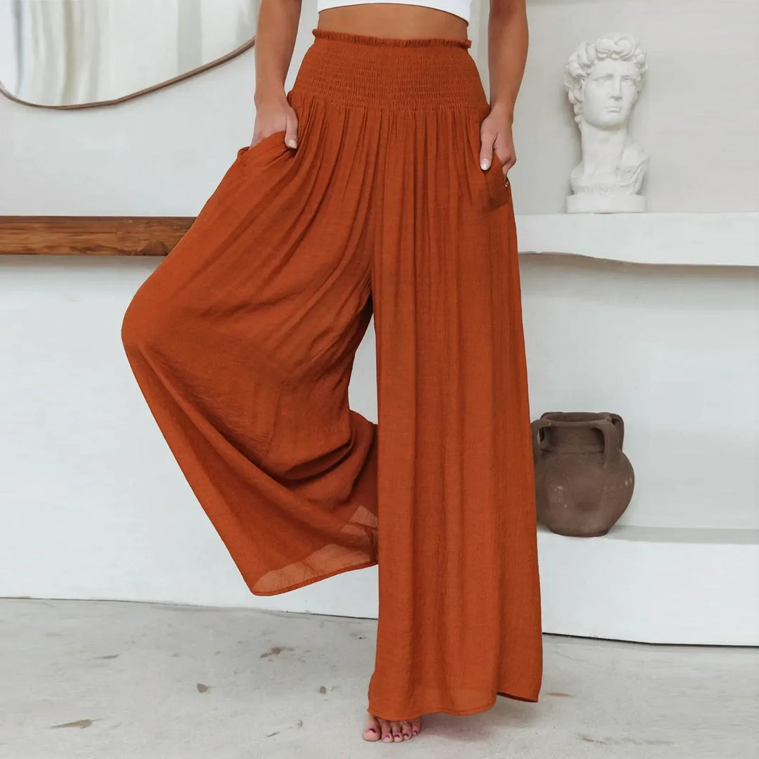 W&W Mode - Eleganz Entfesselt: Hochtaillierte Palazzo-Perfektion für Frauen