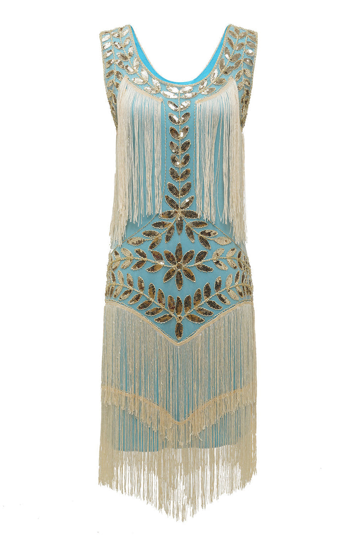 Elegantes Charleston-Paillettenkleid mit Hapsut-Schnitt für Festliche Anlässe | W&W Mode