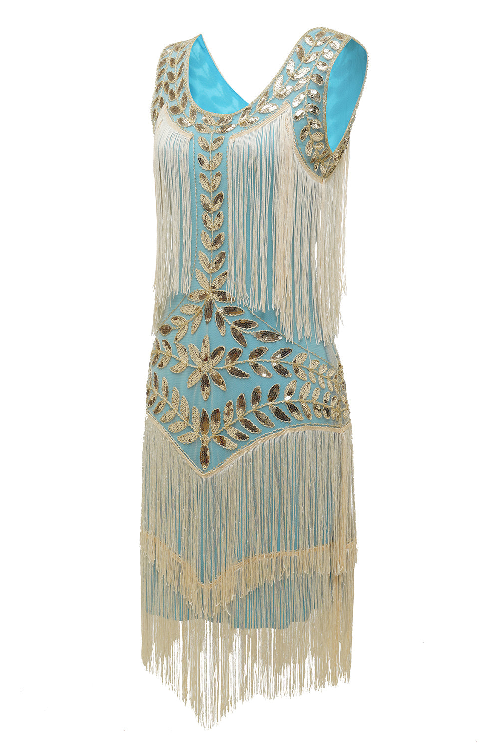 Elegantes Charleston-Paillettenkleid mit Hapsut-Schnitt für Festliche Anlässe | W&W Mode