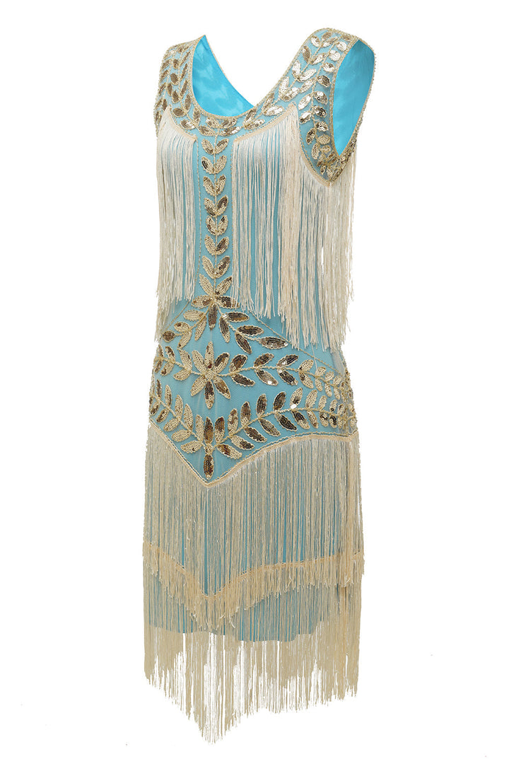 Elegantes Charleston-Paillettenkleid mit Hapsut-Schnitt für Festliche Anlässe | W&W Mode