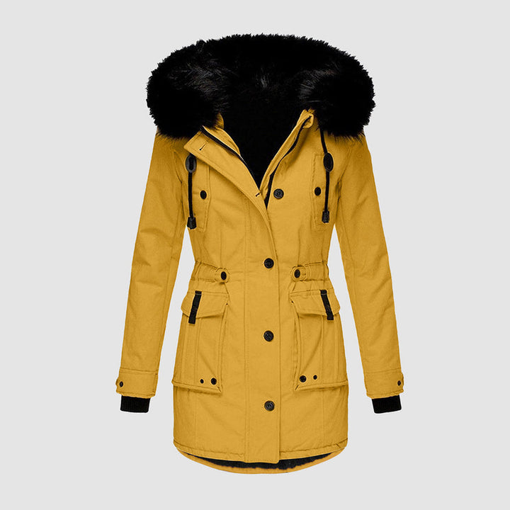 W&W Mode | Elegante Damen Winterjacke mit Pelzkragen