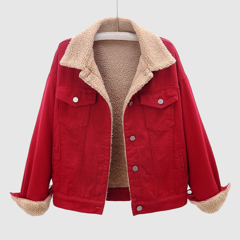 W&W Mode | stilvolle samtige Denimjacke für Frauen