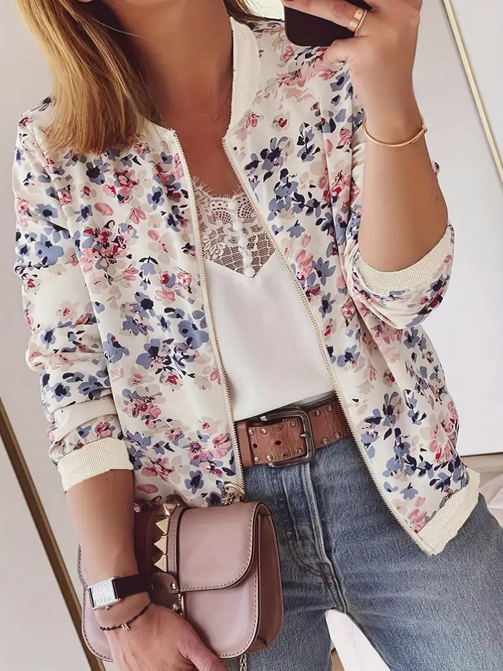 W&W Mode | Bomberjacke Mit Blumenmuster
