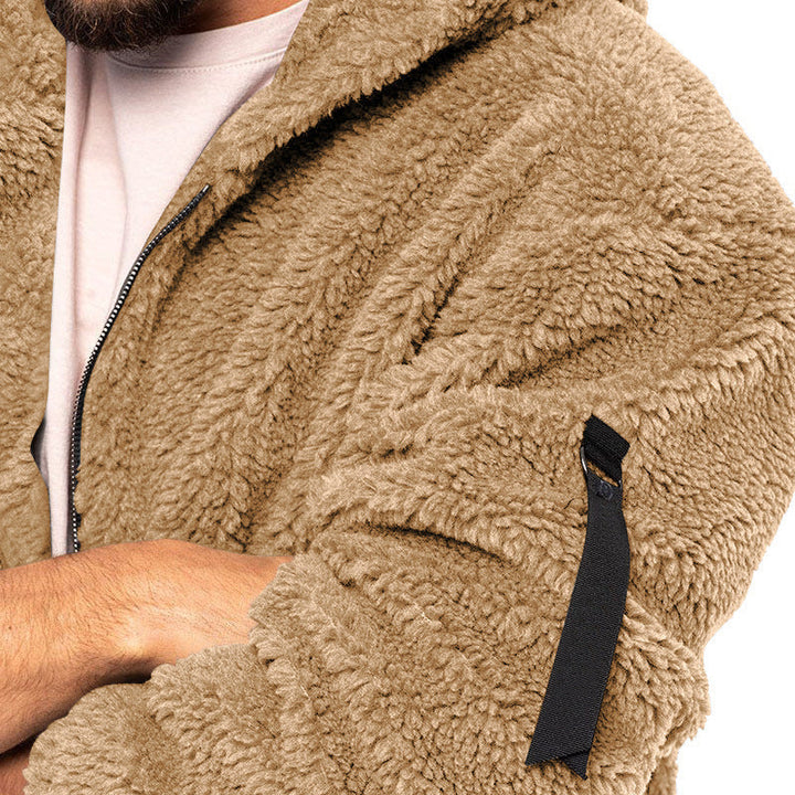 W&W Mode - Doppelseitige Fleece Herren Jacke