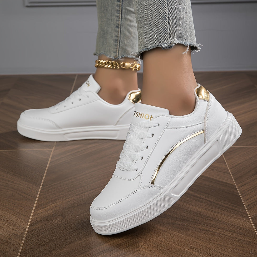 W&W Mode | Einfarbige Damensneaker Mit Weicher Sohle
