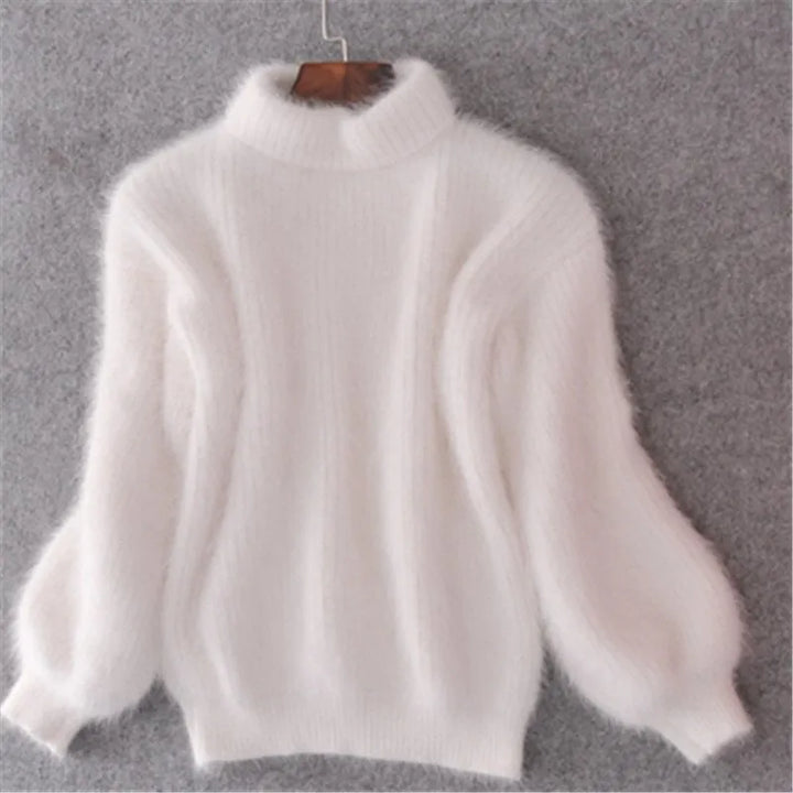W&W Mode | Pullover im Vintage-Angora-Stil: Locker gestrickt und schlicht.
