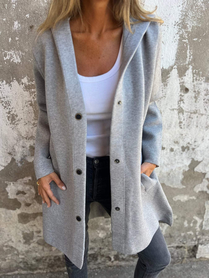 W&W Mode - Lässige Einreiher Blazer Mit Kapuze