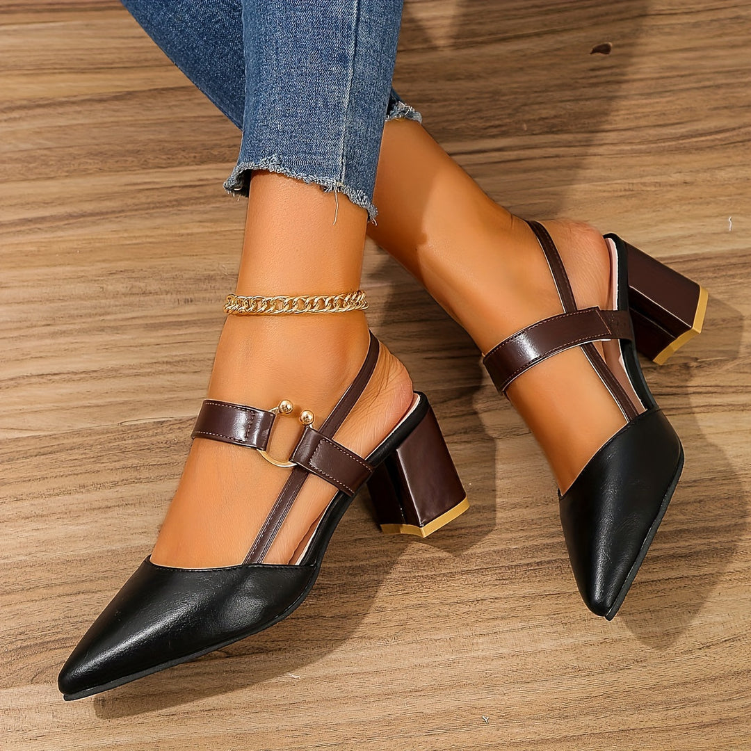 W&W Mode | Spitz Zulaufende Blockabsatz Schuhe Für Frauen