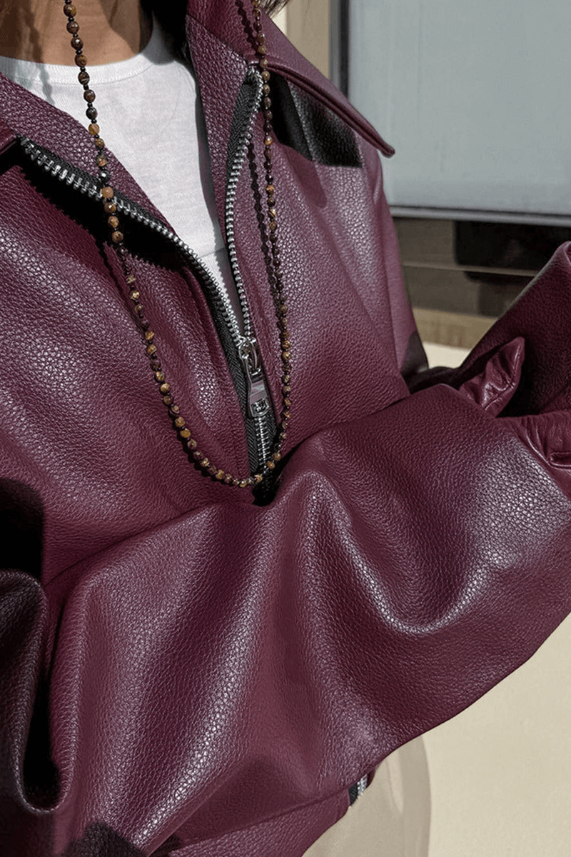 W&W Mode | Kurze Kunstlederjacke