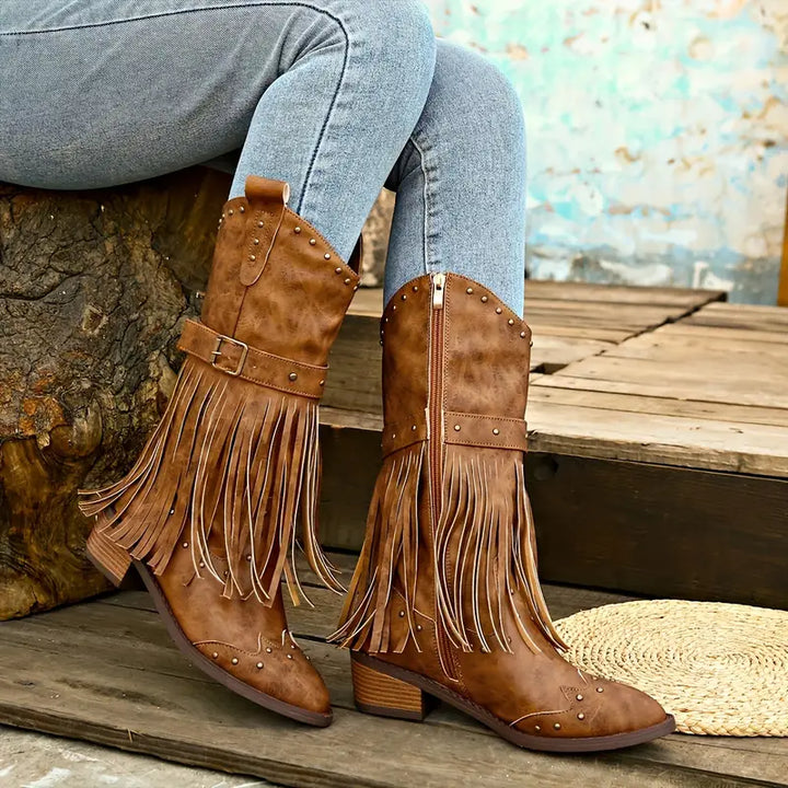 W&W Mode | Robuste Cowboy-Stiefel Mit Dicken Absätzen