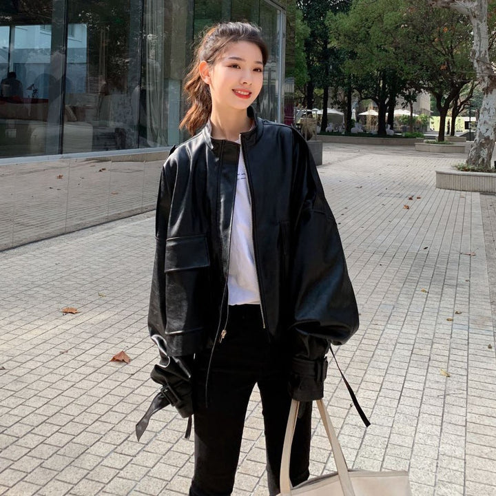 W&W Mode | Damen Lederjacke Mit Box Cut
