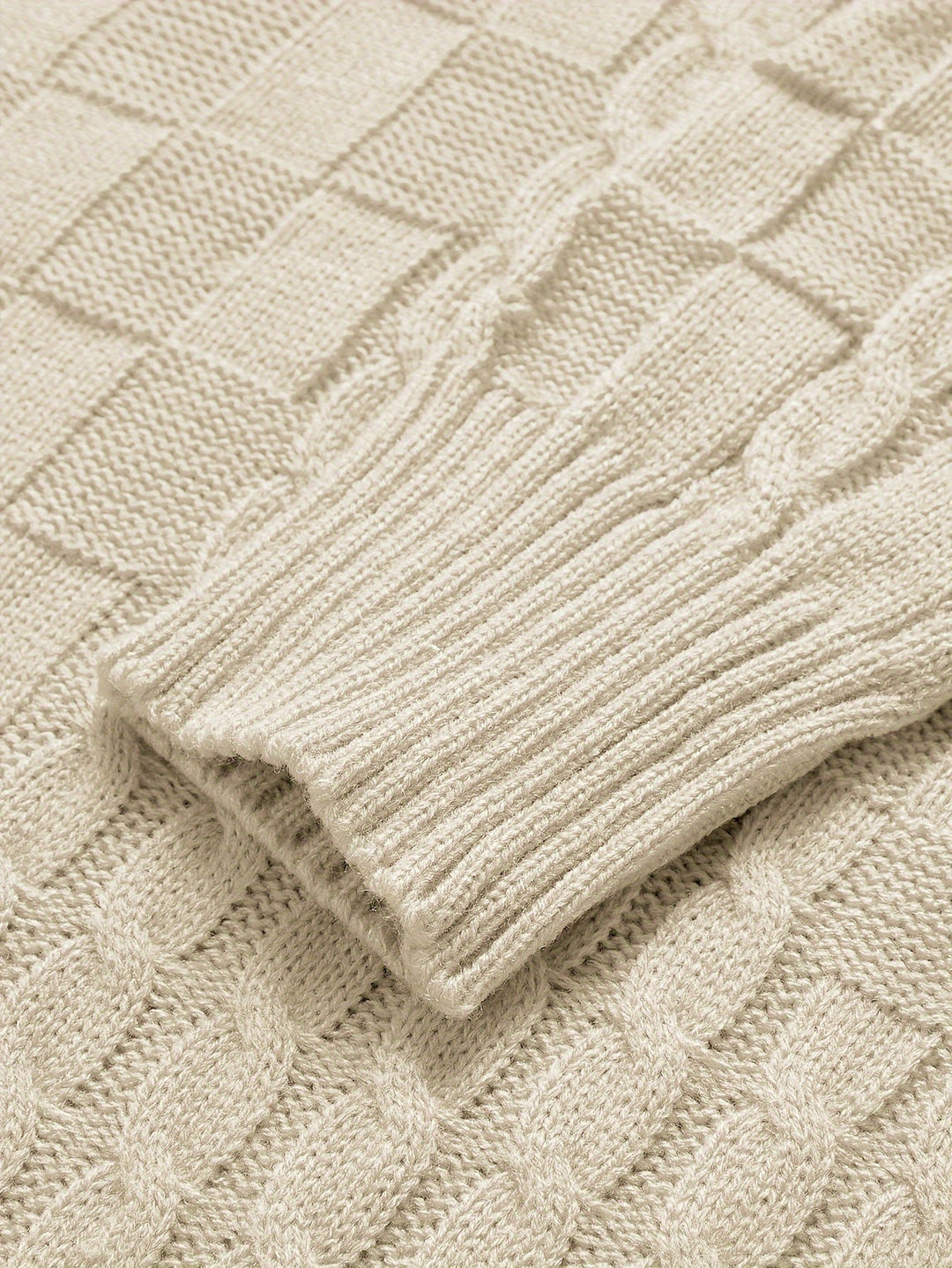 W&W Mode | Lässiger Kabel-Pullover für Männer