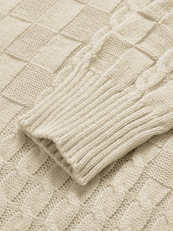 W&W Mode | Lässiger Kabel-Pullover für Männer