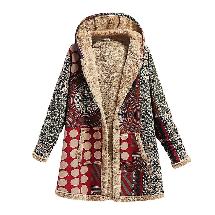 W&W Mode | Dicke Fleecejacke für Damen mit Print