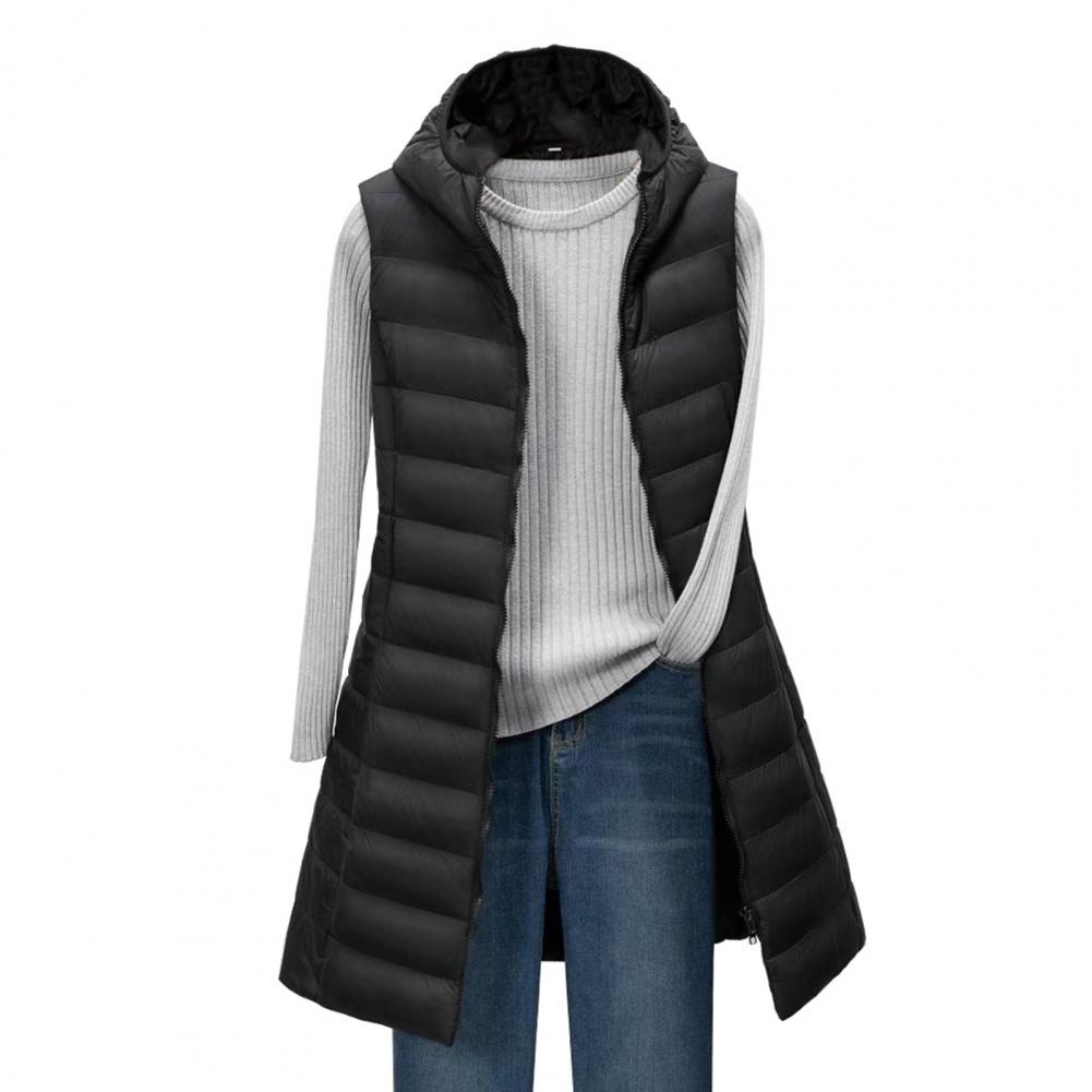 W&W Mode Langer Bodywarmer | Bequeme, elegante, länger gefütterte Jacke