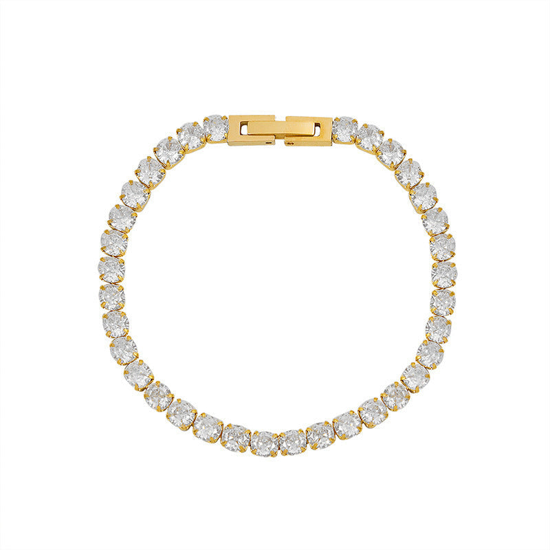 W&W Mode | Armband Bling Kette Titanstahl Würfelkette