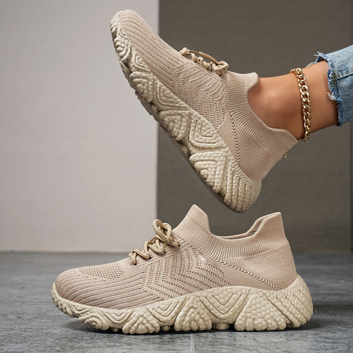 W&W Mode | Atmungsaktive Niedrige Sneaker in Einfarbigem Farbton
