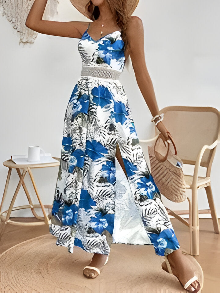W&W Mode | Elegantes Ärmelloses Geteiltes Kleid Für Frauen