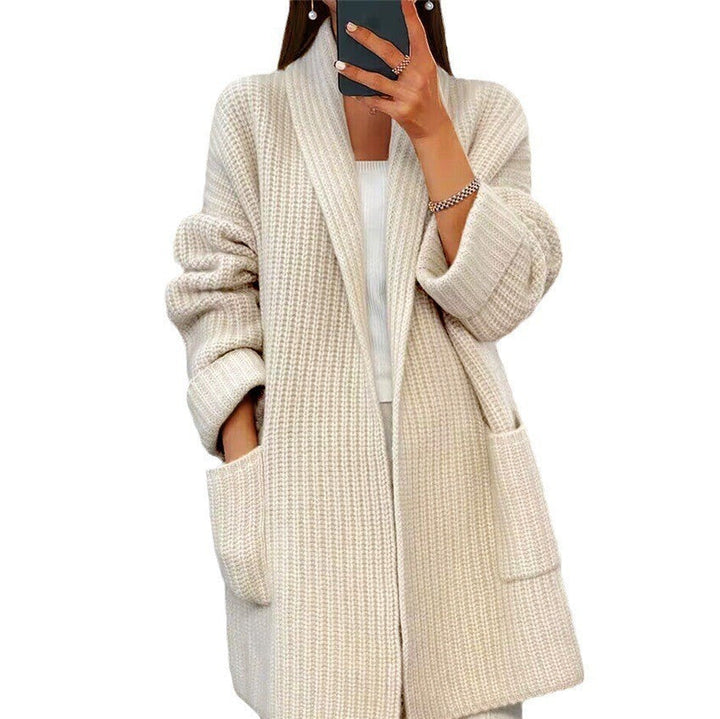 W&W Mode | Mantel Strickjacke Mit Breiten Taschen