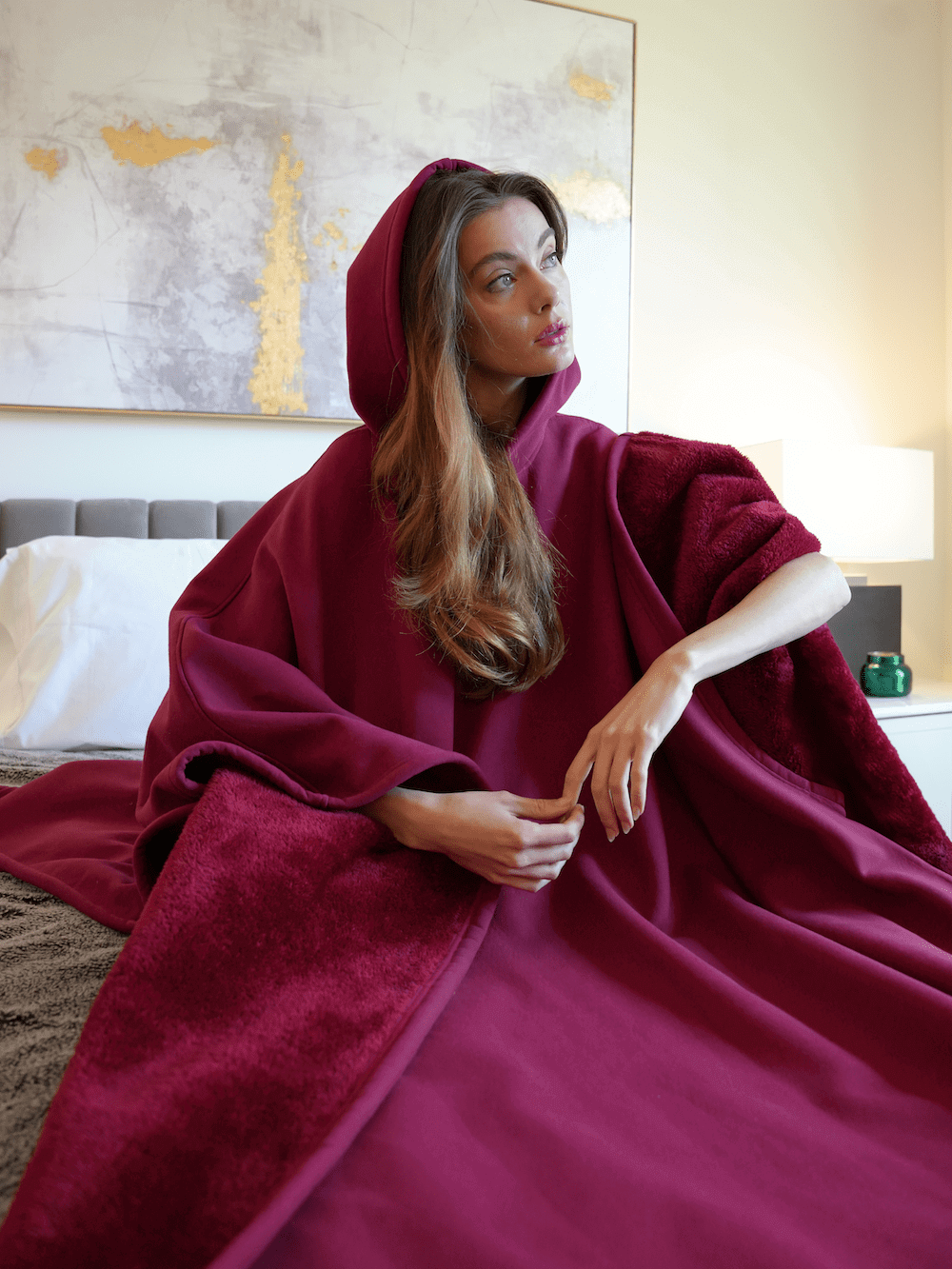 Oversize-Decken-Hoodie in Einheitsgröße