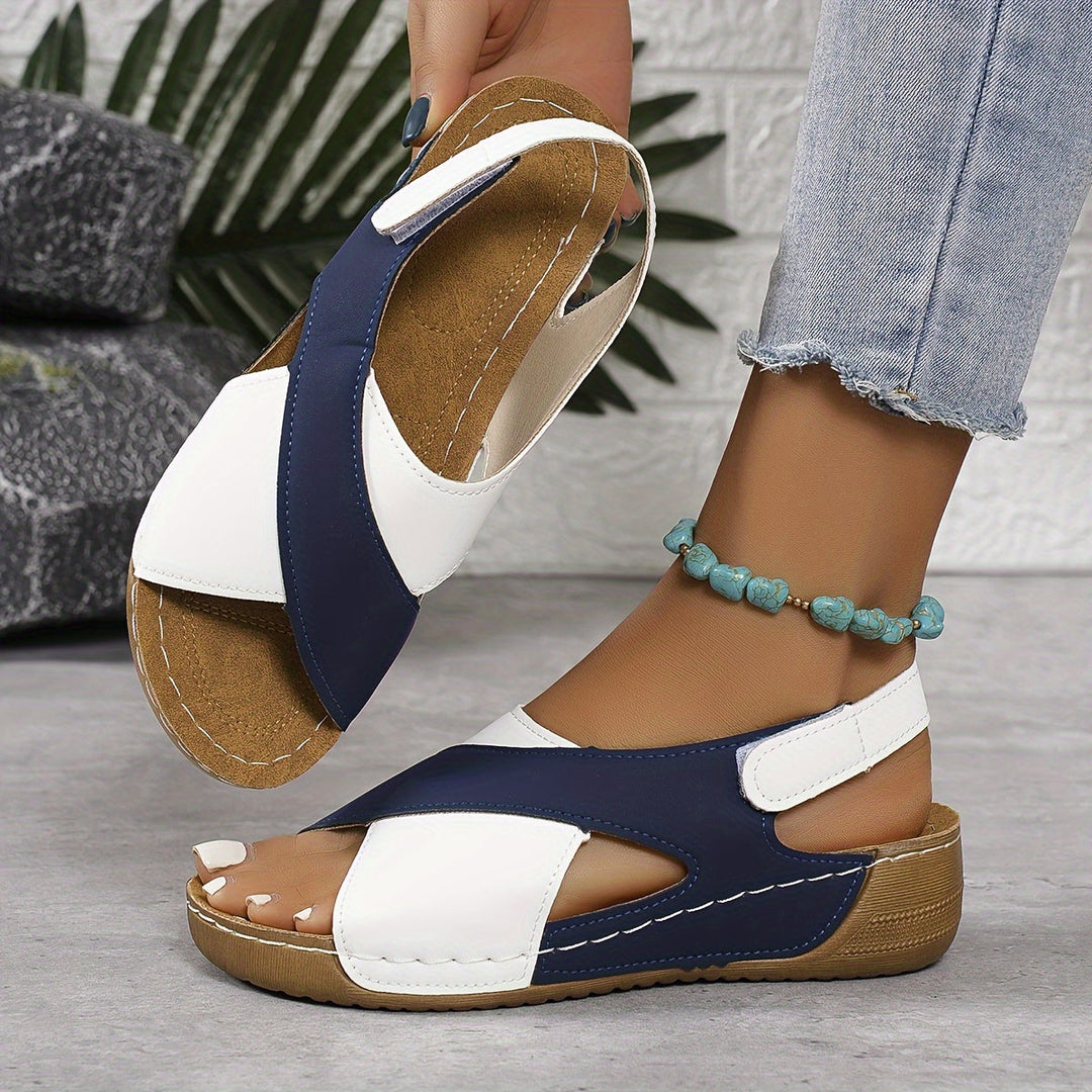 W&W Mode | Moderne Farbblock Sandalen