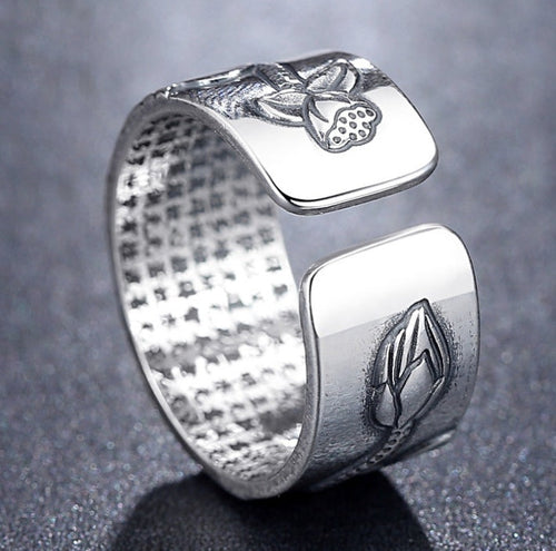 W&W Mode | Silberner Lotus Sutra Ring