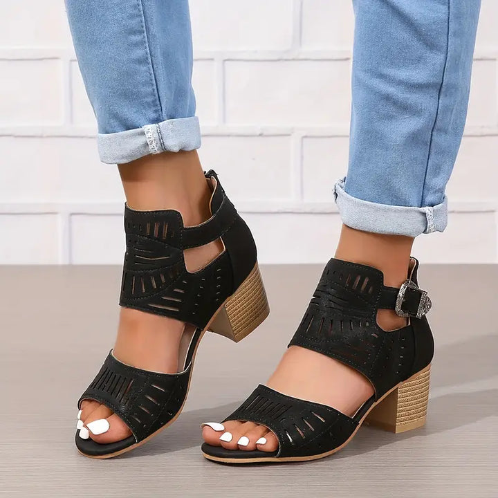 W&W Mode | Damensandalen mit Dickem Absatz