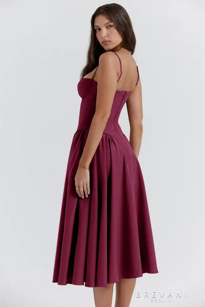 Midikleid in Korsettform